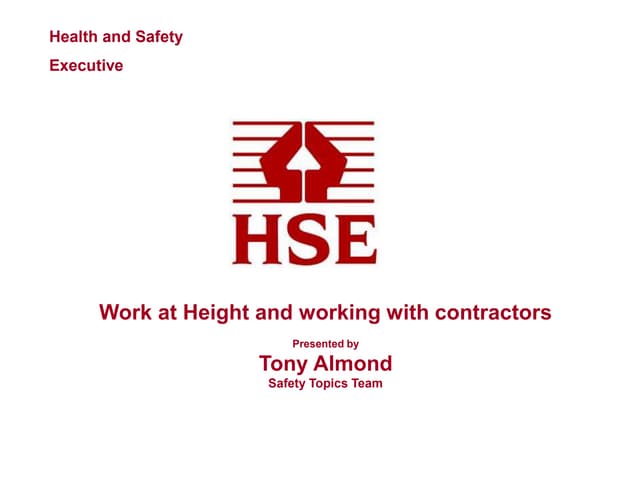 Tony Almond - work at height.PPT