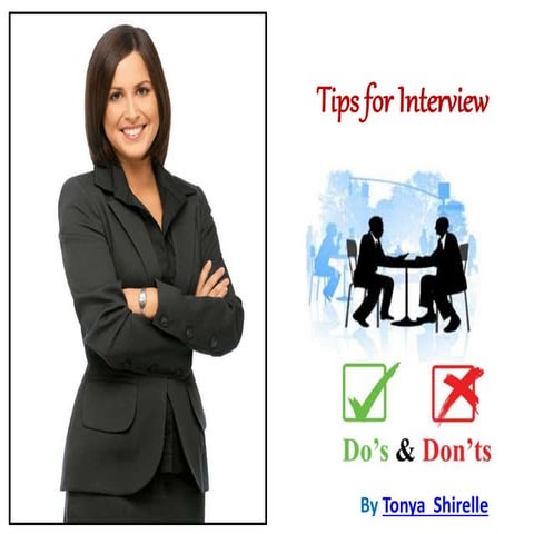Tonya Shirelle | Tips for Interview