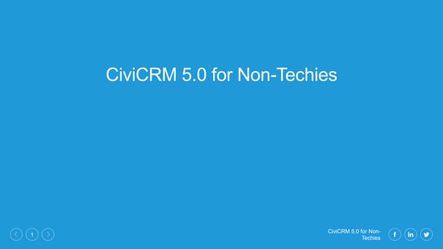 CiviCRM 5.0 for Non-Techies