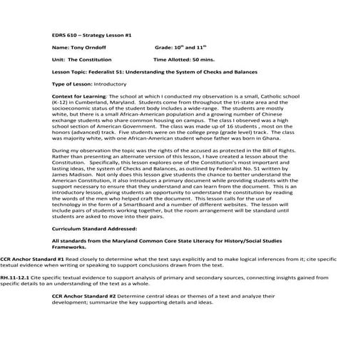 Tony orndoff fed51 lesson