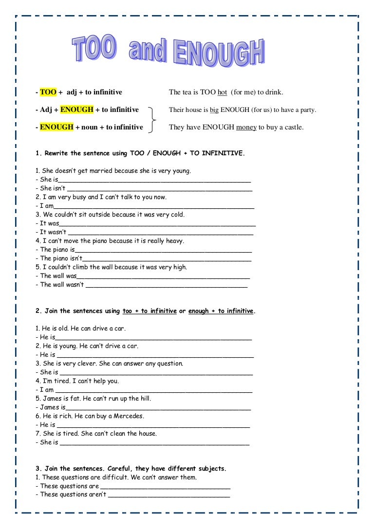 Английский упражнения too enough. Enough exercises. Too enough задания. Enough exercises. Too enough задания.