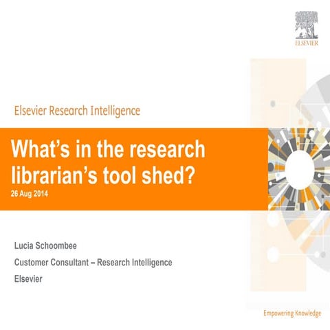 What's in the research librarian's tool shed?