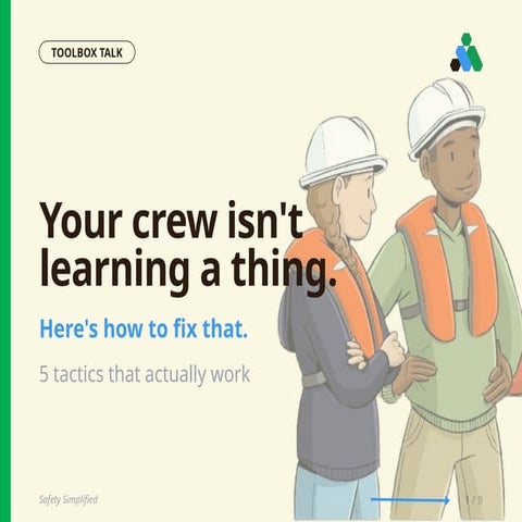 Effective Toolbox Talks: 5 Proven Tactics to Engage Your Crew and ...