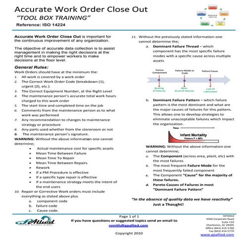 Tool Box Training - Work Order Close Out(1)