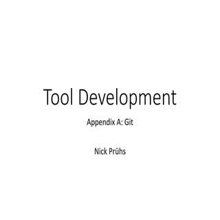 Tool Development A - Git
