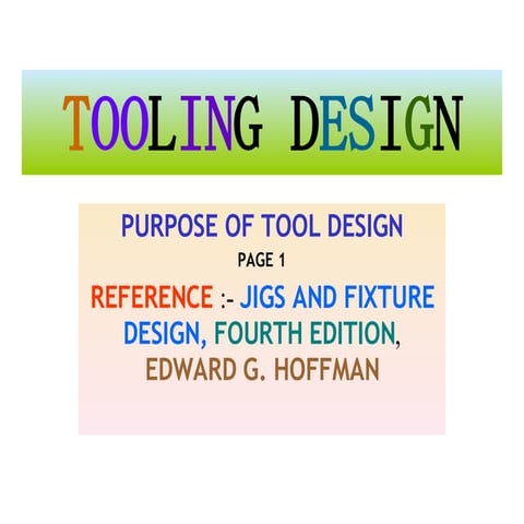 Tooling Design