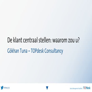 The Tooling Event Seminar: Klant centraal stellen