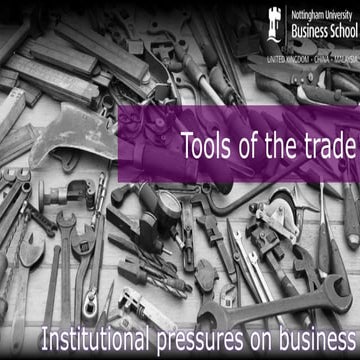 Tool: Institutional pressures on business