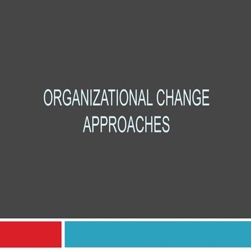 Toolkit For Organizational Change