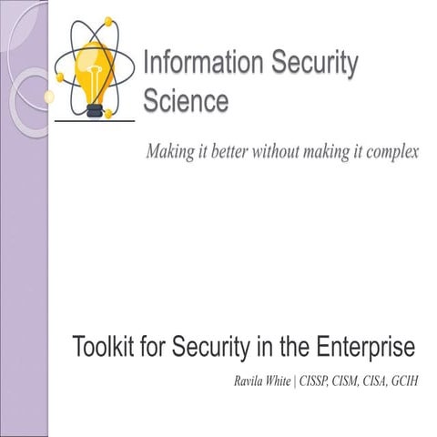 Toolkit For Security in the Enterprise