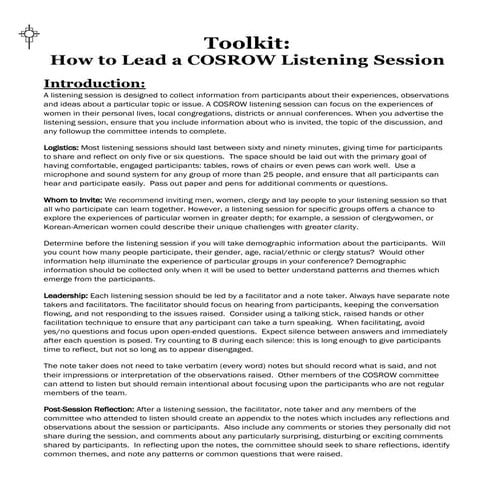 How to Lead a Listening Session