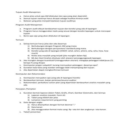 Tools Audit Manajemen | PDF