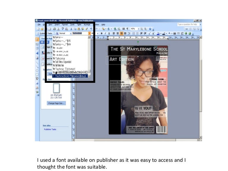 Tools used in Publisher