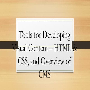 Tools required for Conentent Management DM