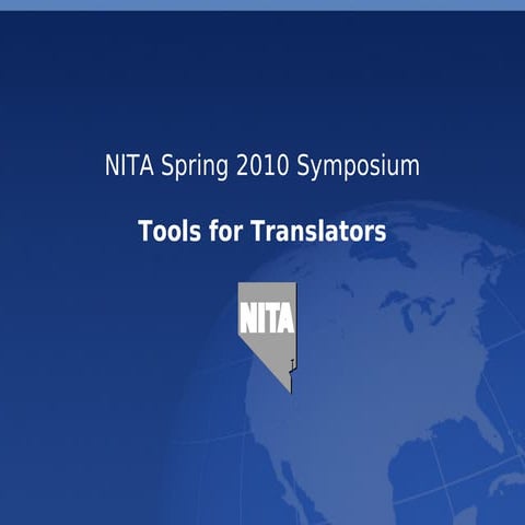 Tools for translators: some theory & background