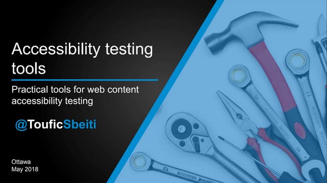 Practical tools for Web Accessibility testing