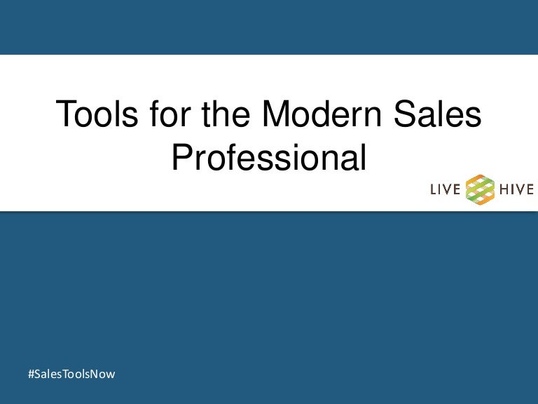 Tools for the Modern Sales Professional