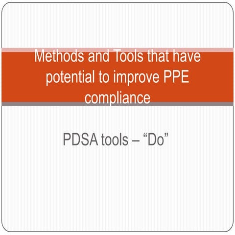 Tools   pdsa