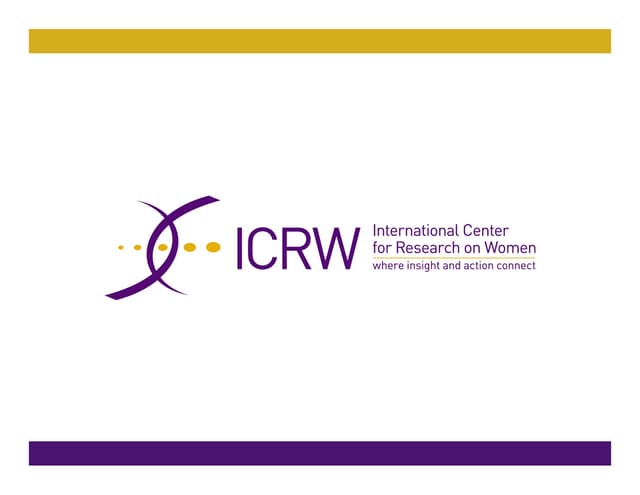 ICRW: Tools and tactics - An analytical framework for doing gender analysis of agricultural value chains