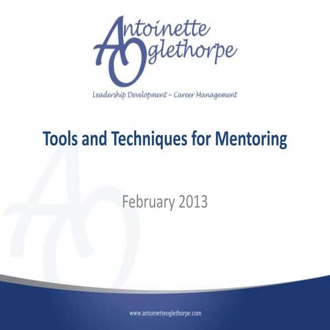 Tools and Techniques for Mentoring