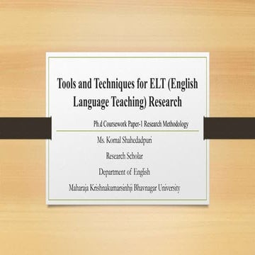 Tools and Techniques for Research in ELT.pptx