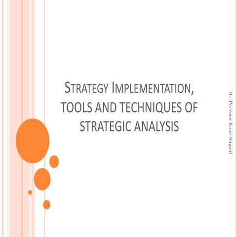 Strategy Implementation, Tools and Techniques of Strategic Analysis