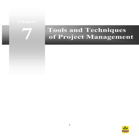 Tools and tecniques of project management