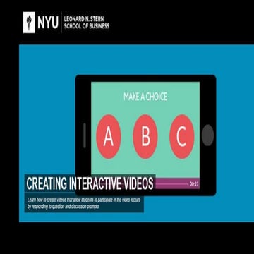 Interactive Video for Teaching and Learning