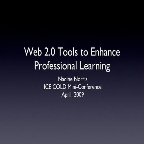Web 2.0 Tools for Professional Learning
