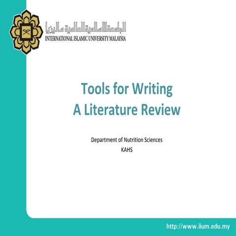 Tools for writing a literature review