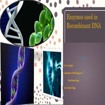 Tools of genetic engineering