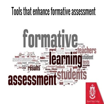 Tools that enable and enhance formative assessment Nov. 2016