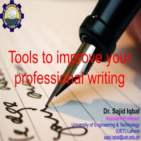 Tools to improve your professional writing