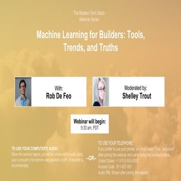 The Modern Tech Stack: Machine Learning for Builders: Tools, Trends, and Truths