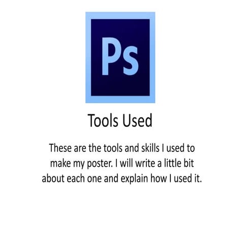 Tools I Used to Create my Magazine Advert