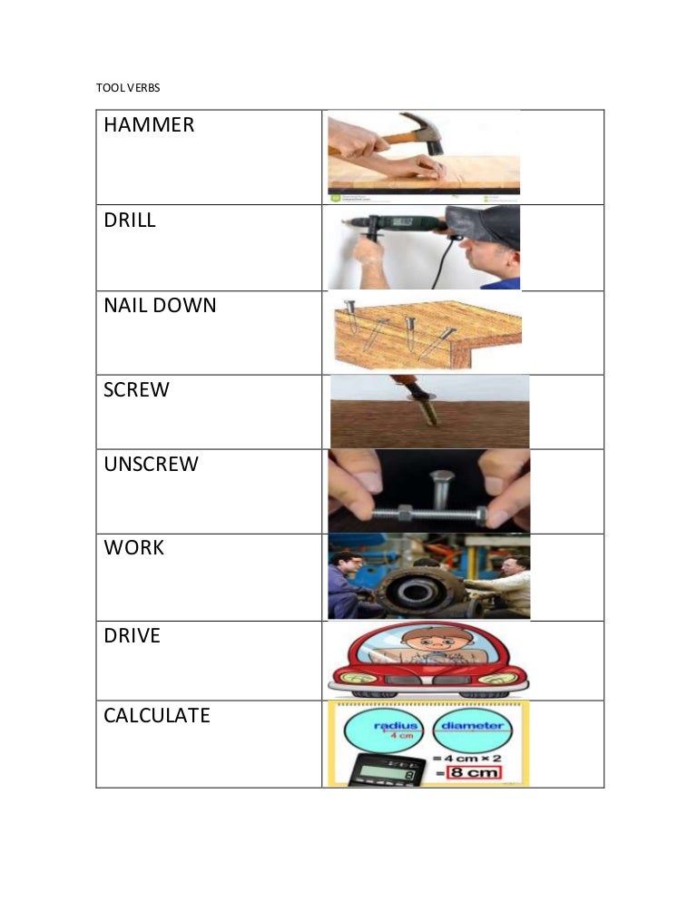 Tool verbs