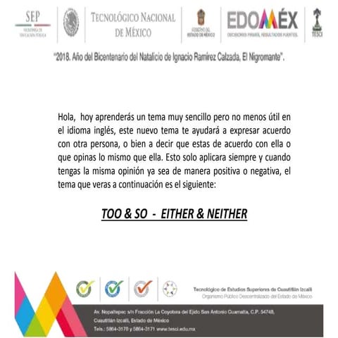 Too/so & Either/neither