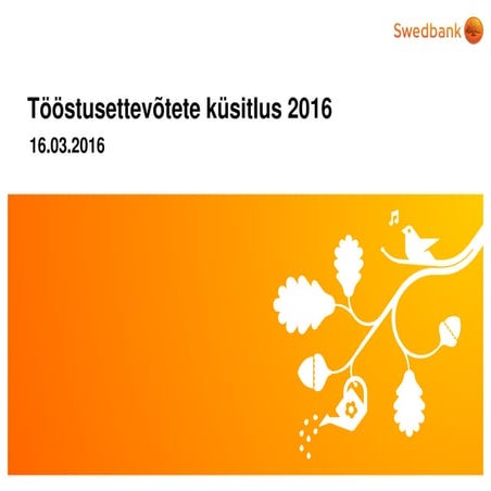 Swedbanki Eesti tööstusettevõtete uuring 2016