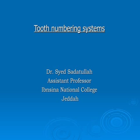 Tooth numbering system | PPTX