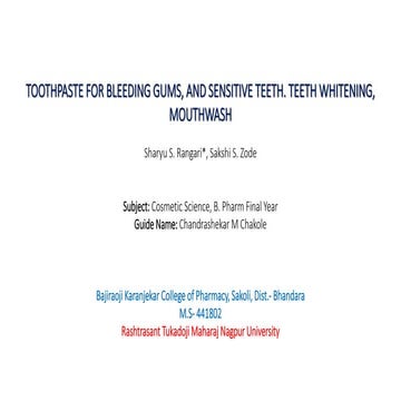 Toothpaste for bleeding gums and sensitive teeth. Teeth whitening, Mouthwash....