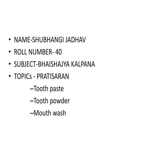 Toothpaste toothpowder