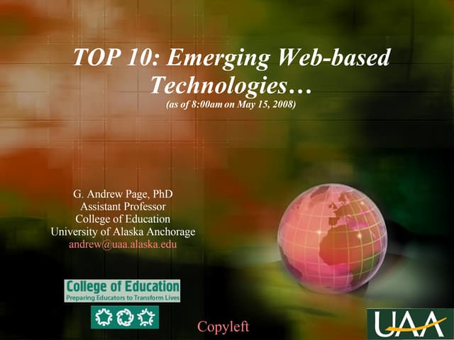 Top 10 Emerging Educational Technologies