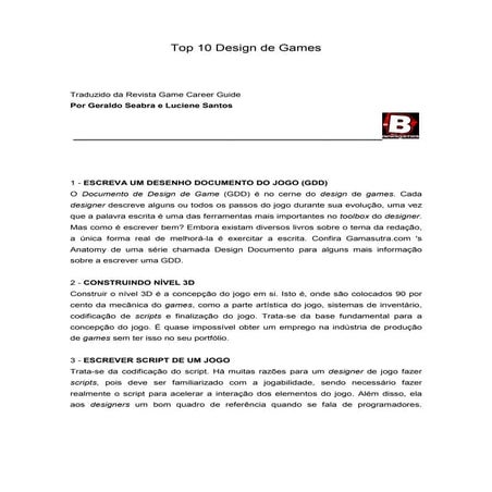 Como criar jogos? Dicas, metodologias e etapas de desenvolvimento. | PPTX