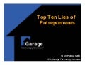 Top 10 lies of Entrepreneurs