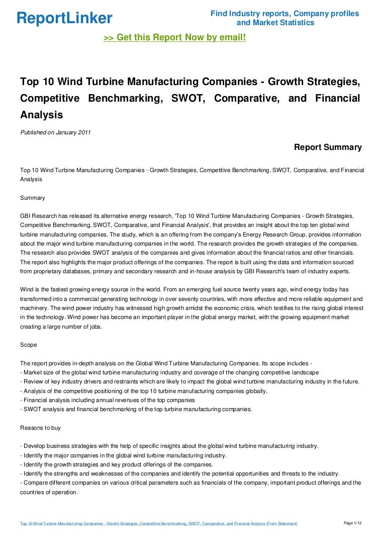Top 10 Wind Turbine Manufacturing Companies Growth Strategies, Comp…