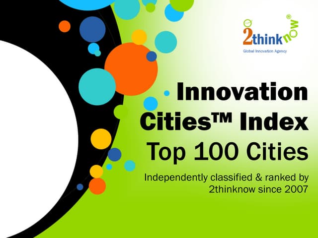 Innovation Cities™ Top 100 Index 2010