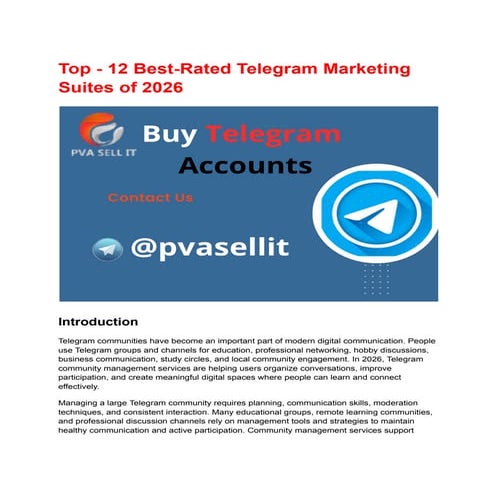 Top 12 Most Reliable Telegram Promotion Platforms 2026.pdf