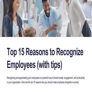 Why you need to recognize your employees? (15 reasons + tips)