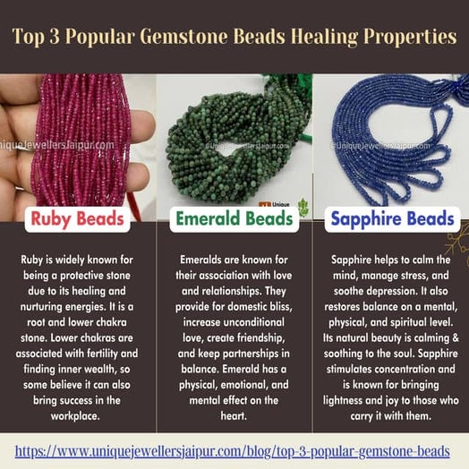 A look at the top 3 Popular Gemstone Beads Healing Properties and