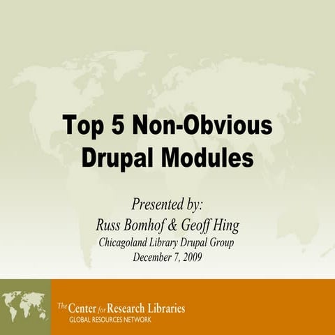 Top 5 Non-Obvious Drupal Modules